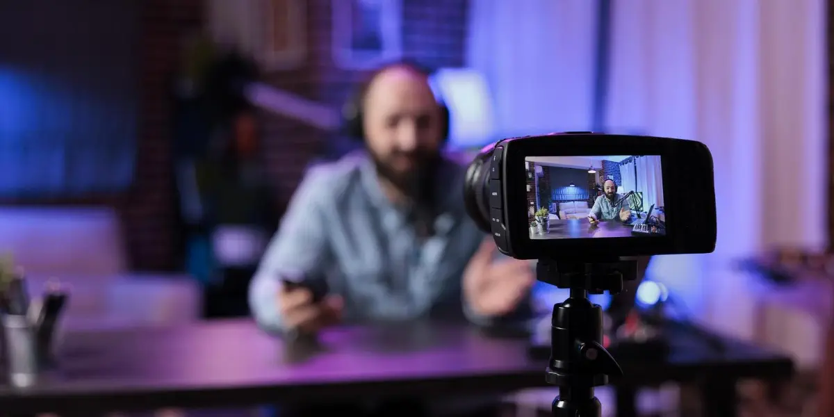 Professional vlogger 1200x600 px