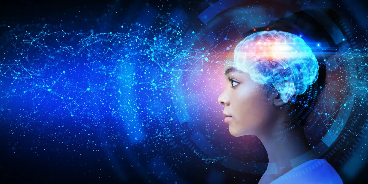 Sci fi woman ai brain