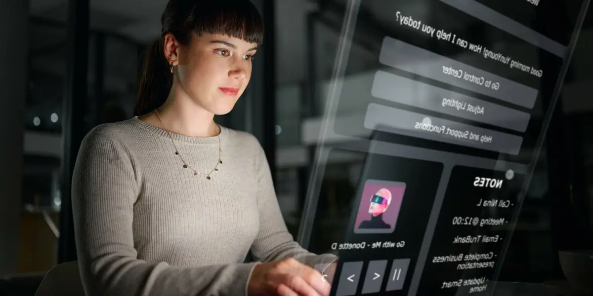 Woman creating a customer persona