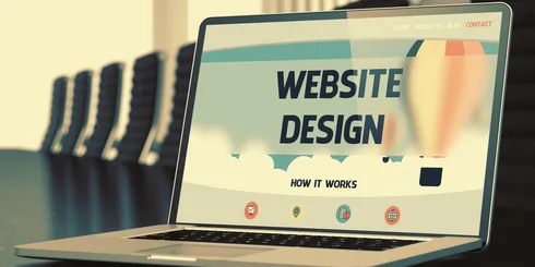 website design, laptop